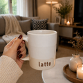 Beige Latte Ceramic Mug 440ml – Minimal Coffee Design