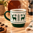 Nordic Reindeer Christmas Mug – 310ml - ceramic mug, view 3 of 4