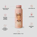 Pink Pretty Girl Bottle - Stylish Water Bottle for Girls