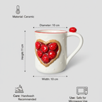 Strawberry Cozy Large Mug - Cute Oversized Coffee Mug