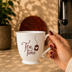 Tea Time White Ceramic Mug 330ml